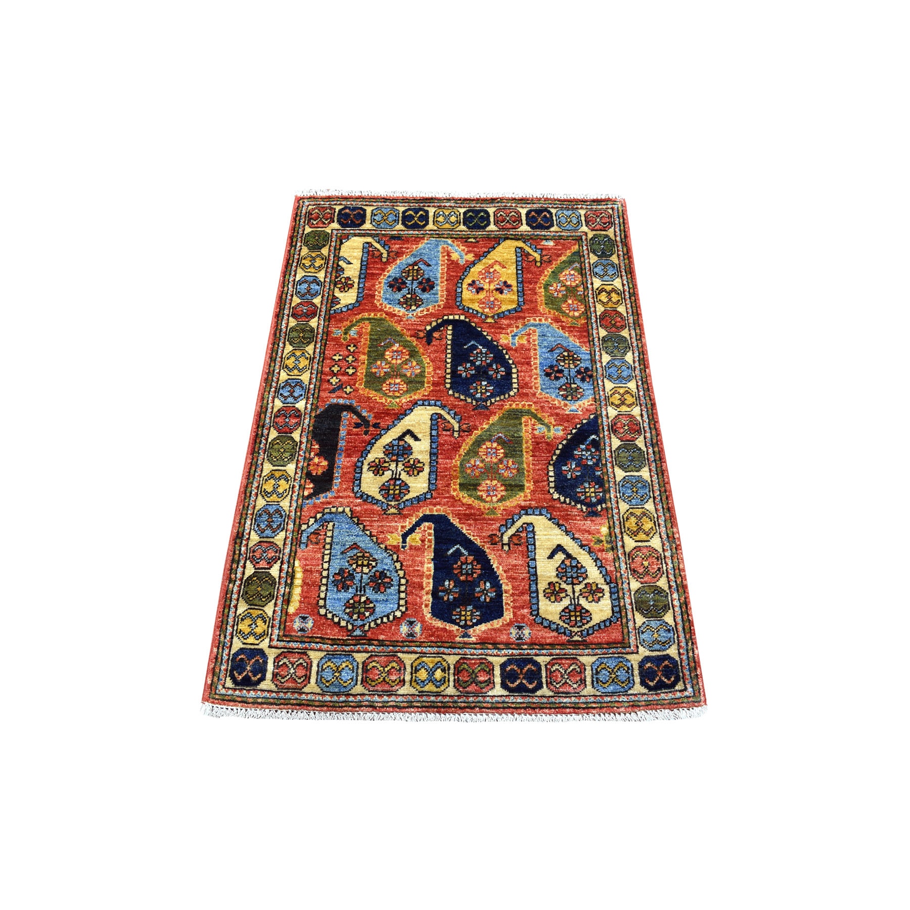 Traditional Wool Hand-Knotted Area Rug 2'7